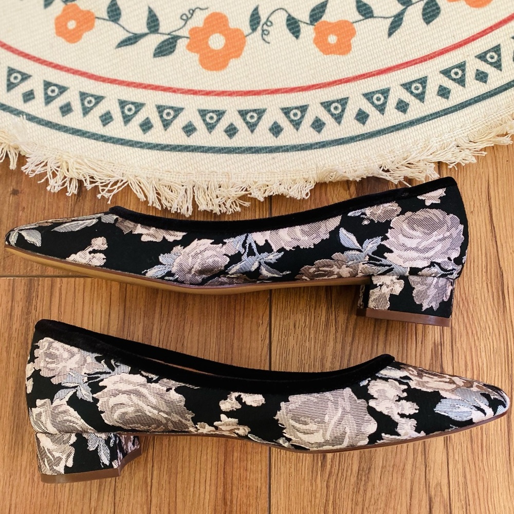 Zara Trafaluc Floral Heels